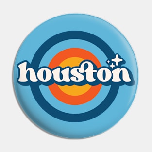 Vintage Houston Sunset Seal // Retro City Emblem for Houston, Texas Pin