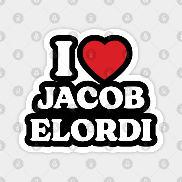 I Heart Jacob Elordi Magnet by Emma