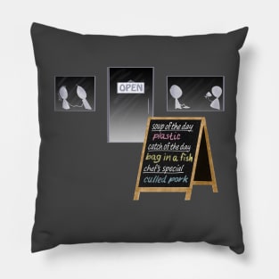 reality restaurant Pillow