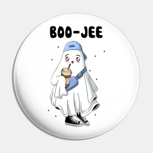 Spooky Season Cute Ghost Halloween Costume Boujee Boo-Jee Pin