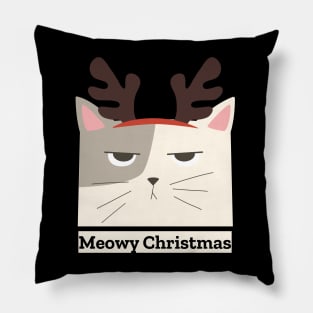 Meowy Christmas Pillow