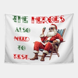 Santa claus The heroes also need to rest Tapestry