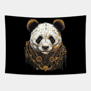 Panda bear with chain Tapestry