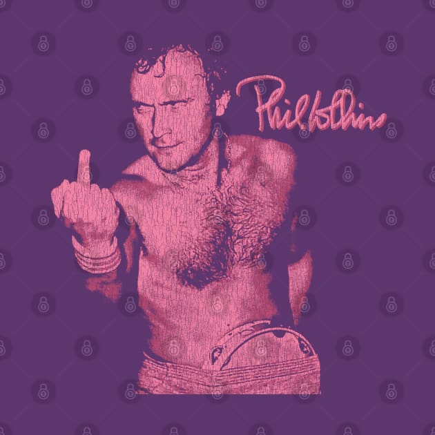 Funny Phil Collins Fan Art Pink by Bingung Mikir Nama Design