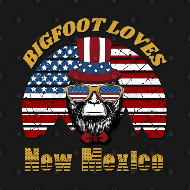 Bigfoot loves America and New Mexico by Scovel Design Shop