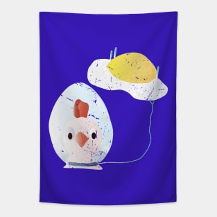 Easter Chicken with Egg Tapestry