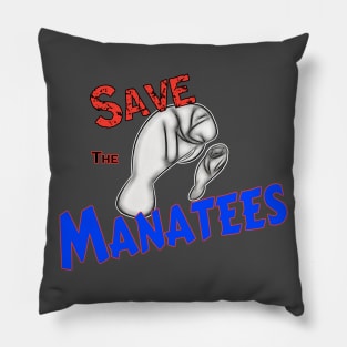 Save The Manatees Pillow