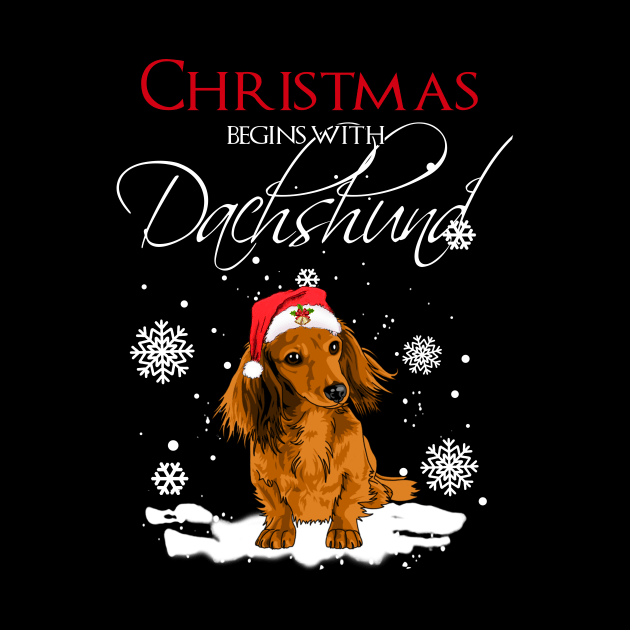 Christmas begins with Dachshund by TeeAbe