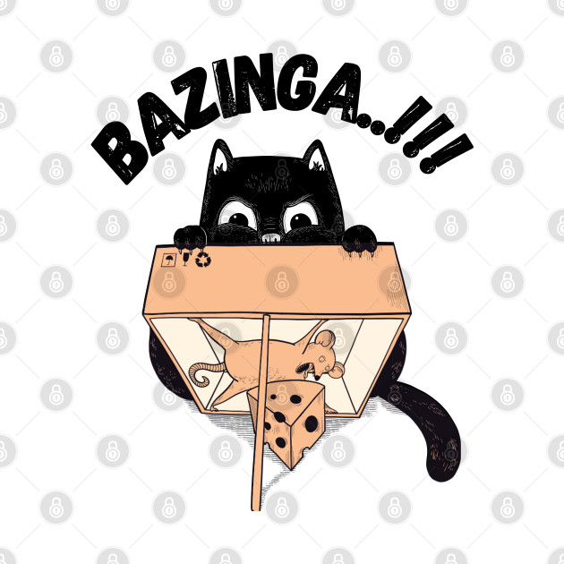 Black Cat Bazinga mouse by TrendsCollection