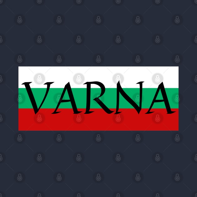 Varna City in Bulgaria Flag Colors Stripes by aybe7elf