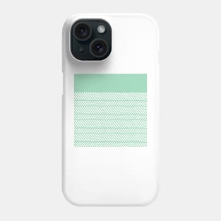 Herringbone Mint Boarder Phone Case