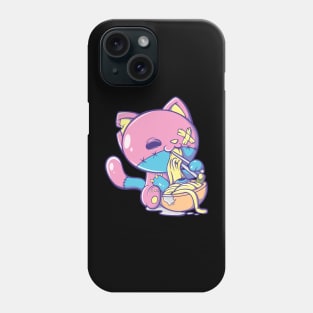 Pastel Goth Ramen Cat Creepy Cute Anime Kawaii Aesthetic CC Phone Case