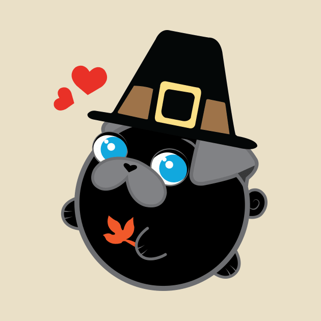 Poopy the Pug Puppy - Thanksgiving by Poopy_And_Doopy