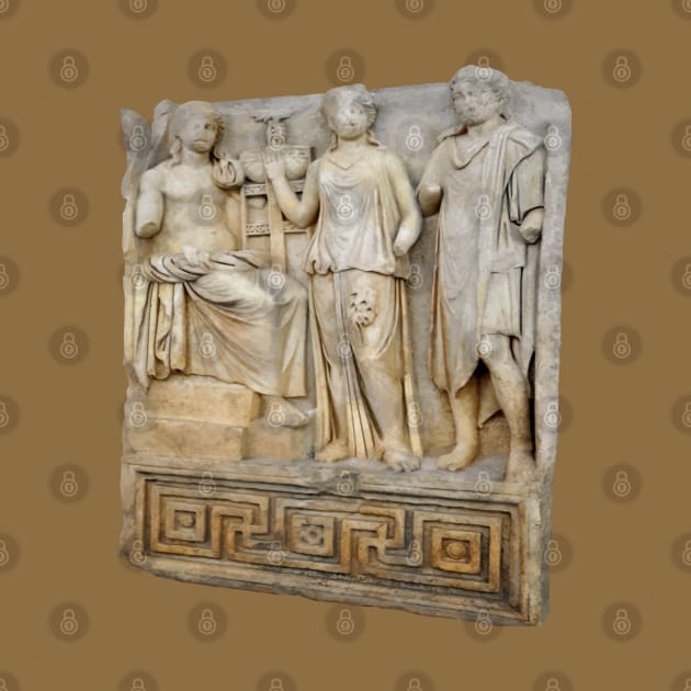 Major Greek God With Priestess On Oracular Shrine Cut Out by taiche