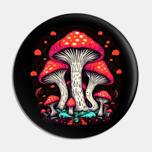 Red Mushrooms Pin