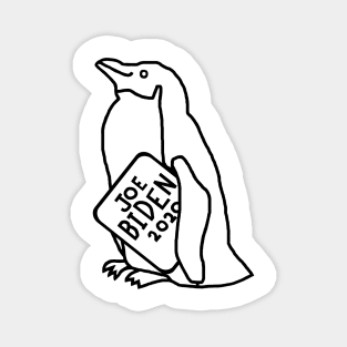 Penguin with Joe Biden 2020 Sign Outline Magnet