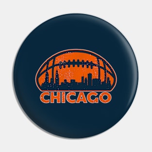 Chicago Football Skyline Pin