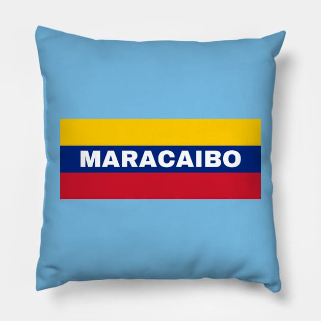 Maracaibo City in Venezuelan Flag Colors Pillow by aybe7elf