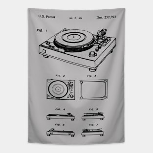 Patent Blueprint - 1979 Vinyl Record Player Tapestry