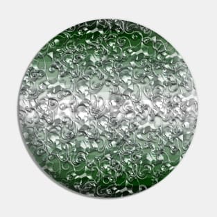 Silver & green Pin