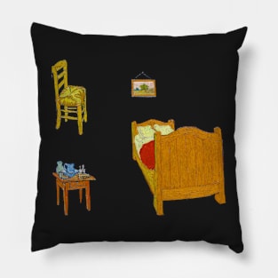 van gogh - bedroom cut out set Pillow