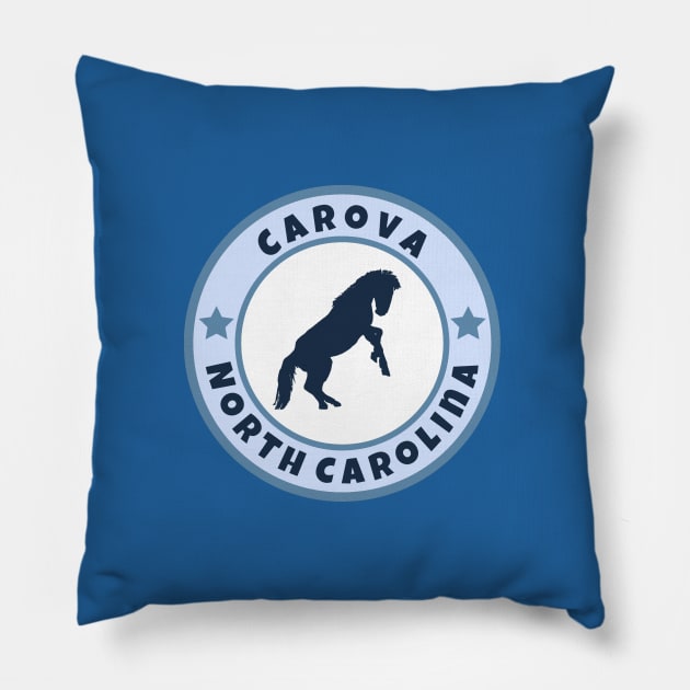 Carova NC Horse Profile Pillow by Trent Tides