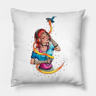 Retro 80s Teenager (WB) Pillow