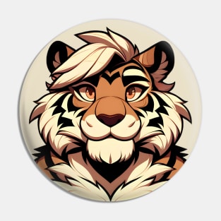 Anthro Furry Tiger Valentine Lover Pin