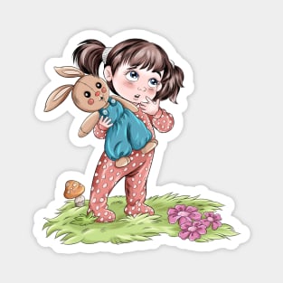 girl bunny shirt Magnet