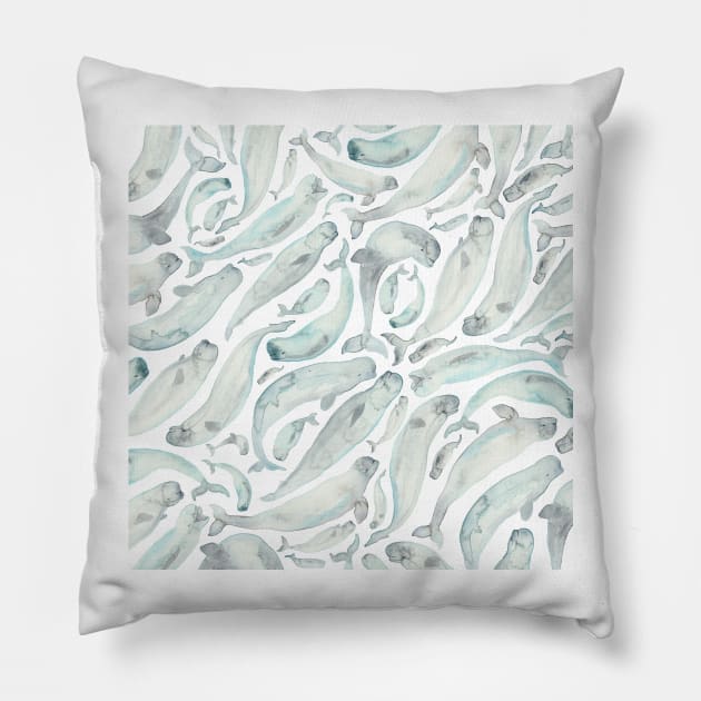 Beluga Whale Pillow by Elena_ONeill