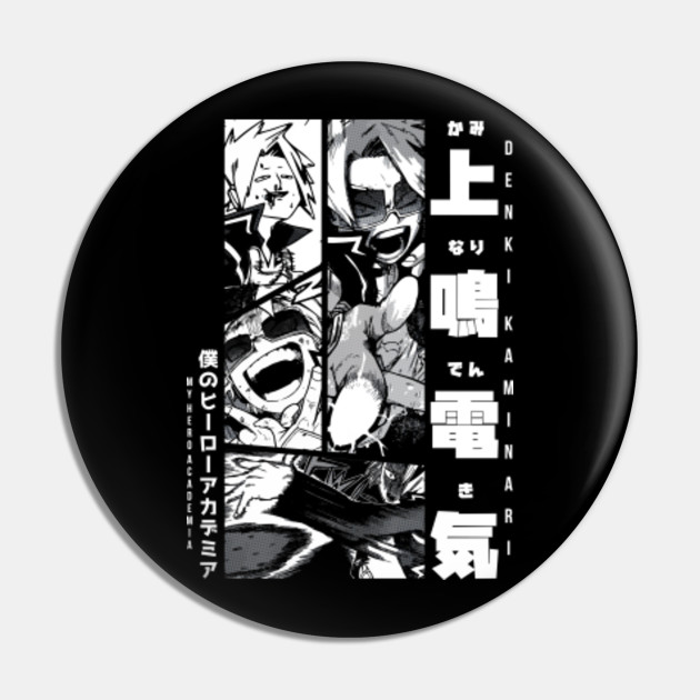 Denki Kaminari My Hero Academia Manga Panel Design Kaminari Pin Teepublic