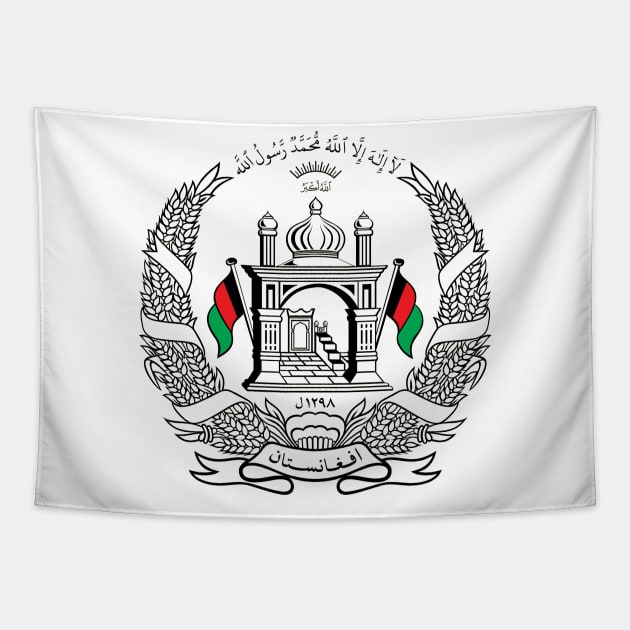 National Emblem of Afghanistan Tapestry by Flags of the World