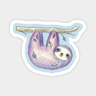 Purple Leaf Sloth Magnet