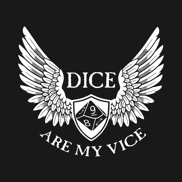 Dice Are My Vice - D10 White by SimonBreeze