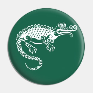 Crocodile curl ornament Pin