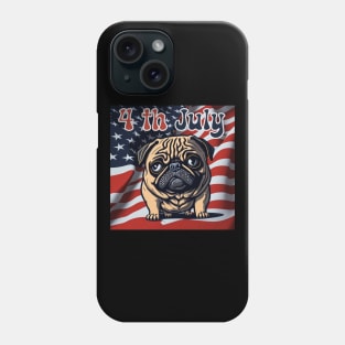 Pug 4th July Phone Case