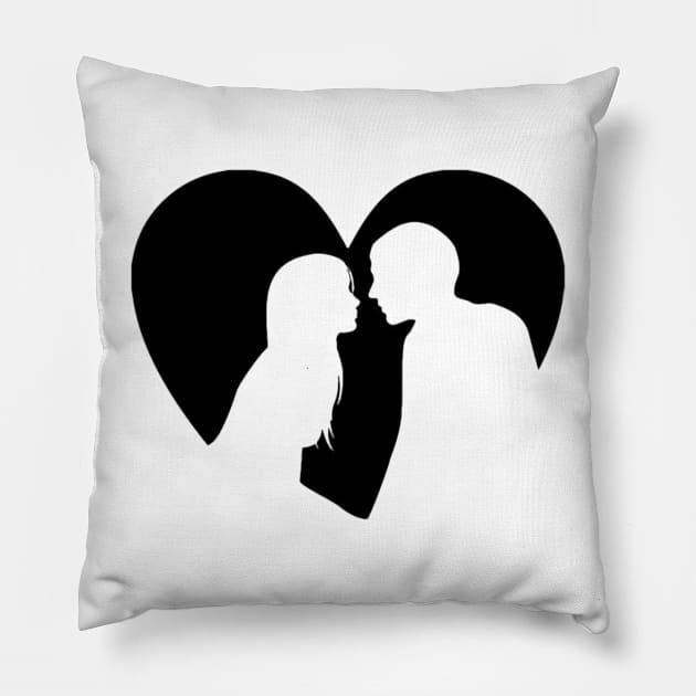 Beautiful couple love feel Heart Pillow by Tshirtstory