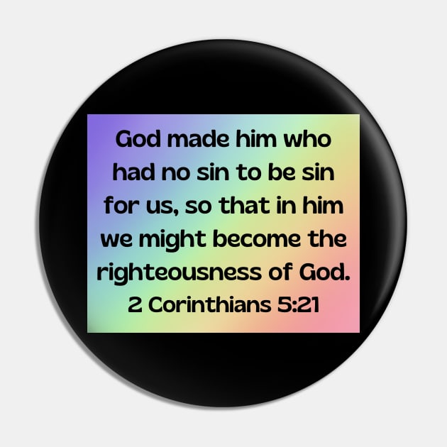 Bible Verse 2 Corinthians 5:21 Pin by Prayingwarrior