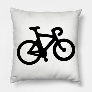 Black Bike Silhouette Pillow