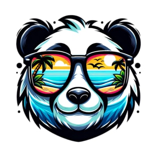 Cool Panda with Sunglasses Beach Vibe Tee T-Shirt