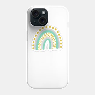 teal and yellow rainbow Phone Case