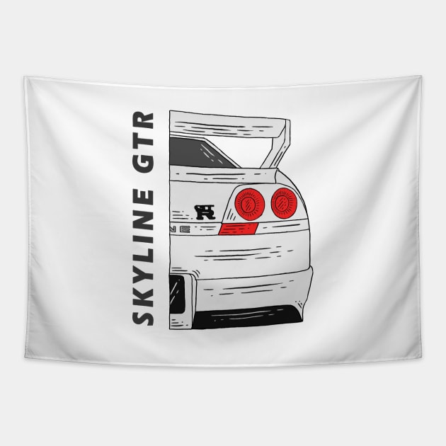 Nissan Skyline GTR R33 Tapestry by Hilmay