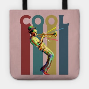 Cool - Retro design with a jazz trumpet player Tote