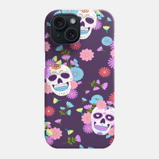 Floral Sugar Skulls Phone Case