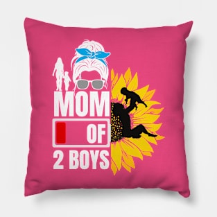 Super Mom of Boys- Powered by Love and Energy Pillow