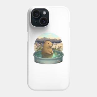 Capybara Spa Day: Soaking Up the Sun and Water Phone Case