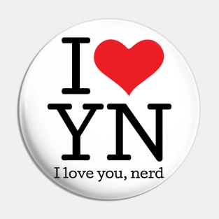 I love you, nerd (01) Pin