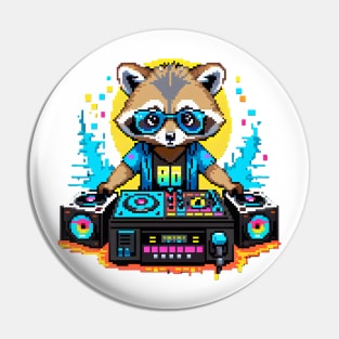 DJ Raccoon Pin