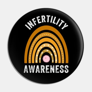 In April We Wear Orange Infertility Awareness Week retro Pin