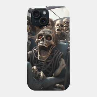 group of skeleton on rollercoaster ride Phone Case